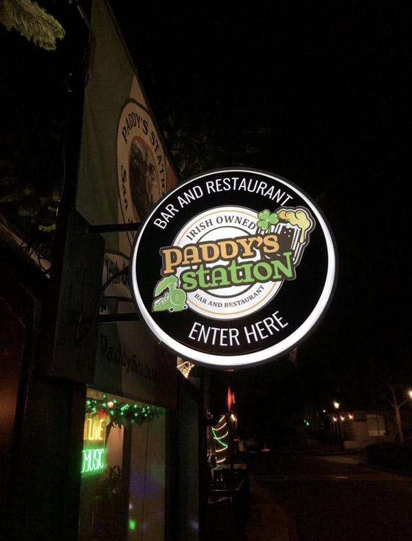 Paddy's Station Sign