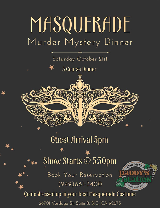 masquerade - murder mystery dinner